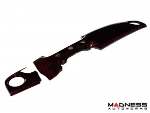 FIAT 500 Custom Dashboard - Carbon Fiber - Dark Red Candy